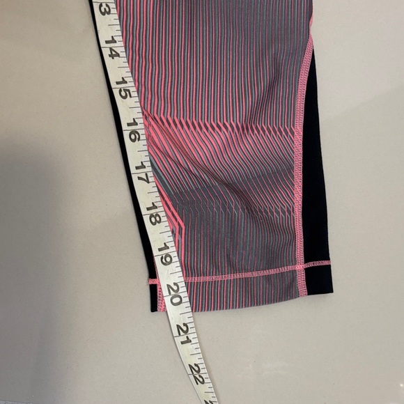 Nike Kids Striped Pink and Black Leggings - Picture 5 of 8
